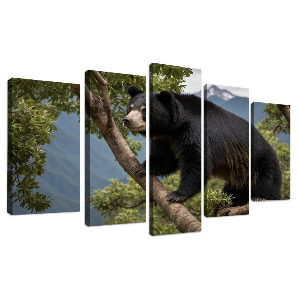 The Captivating Spectacled Bear South America's Only Bear Oil Paintings Frame
