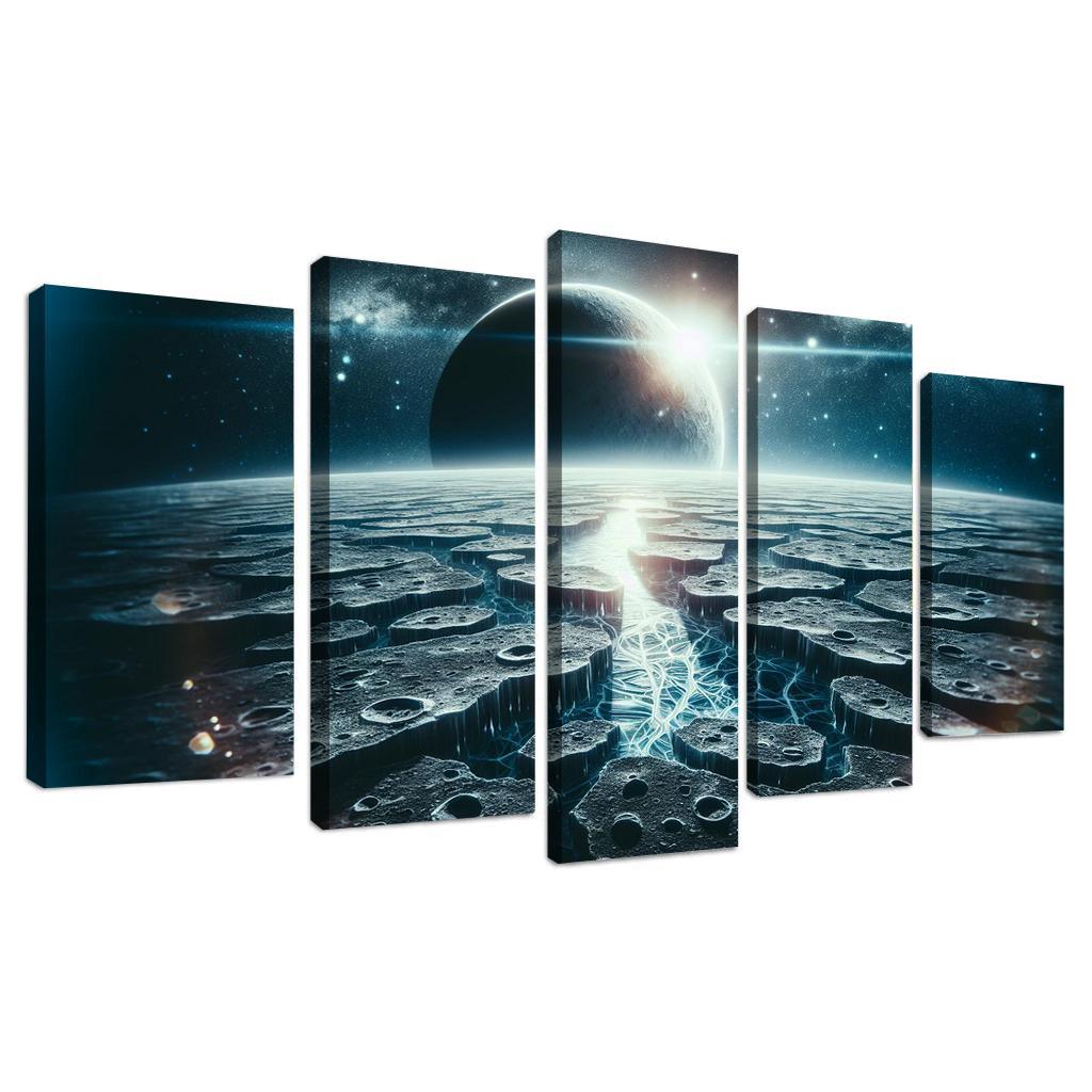 The Exploration Of Planetary Moons Abstract Paintings Frame