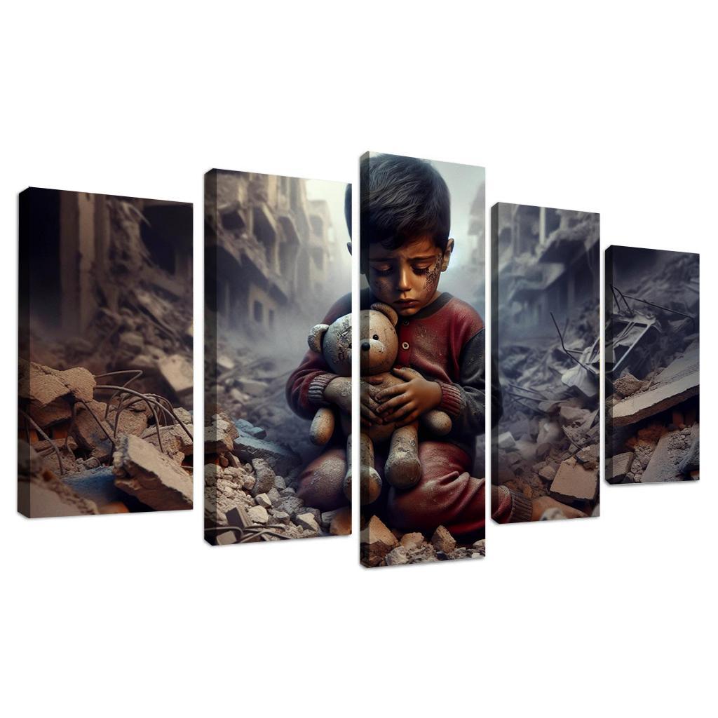 Echoes Of War The Impact On Innocent Lives Custom Paintings Frame