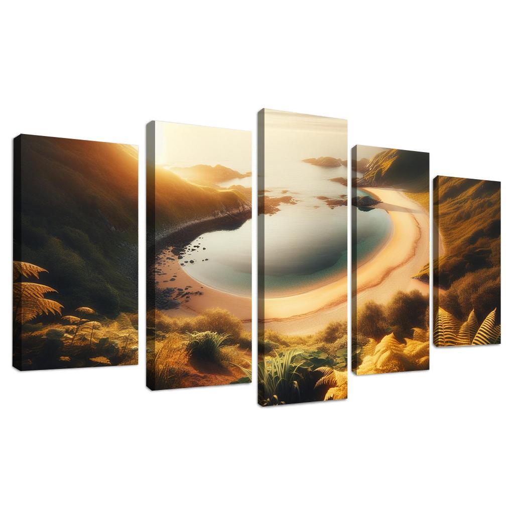 Whispering Bay Secluded Coastal Bliss Abstract Paintings Frame