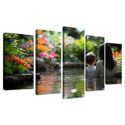 Reflections Of Love The Mirror Of Motherhood Custom Paintings Frame