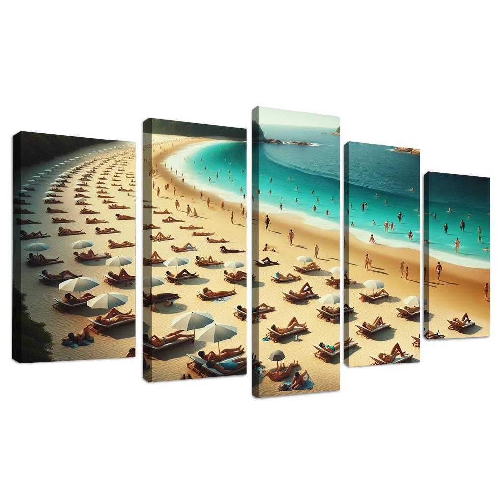 Oasis Beach Peaceful Sunbathing Retreat Art Trends