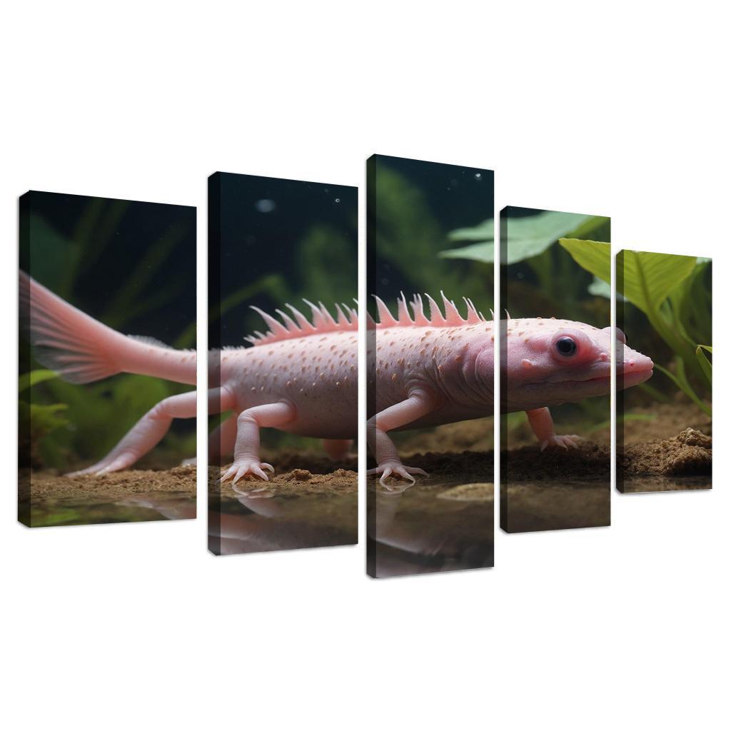 The Mysterious Axolotl The Water Monster Of Mexico Canvas Paintings Frame