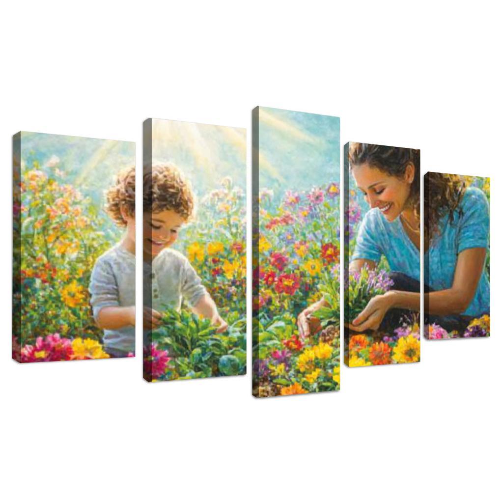 A Garden Of Growth A Mothers Nurturing Touch Custom Paintings Frame