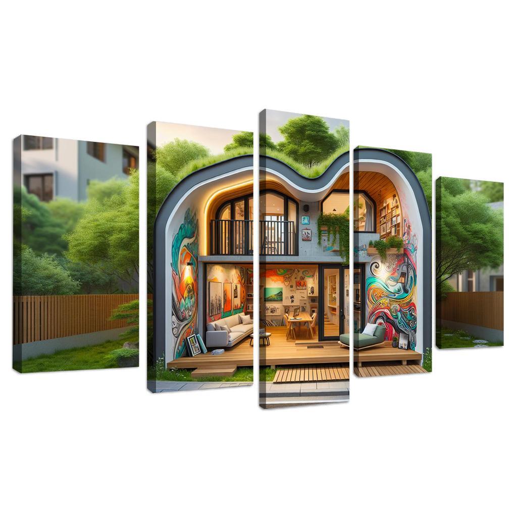 Artistic Micro Homes Custom Paintings Frame