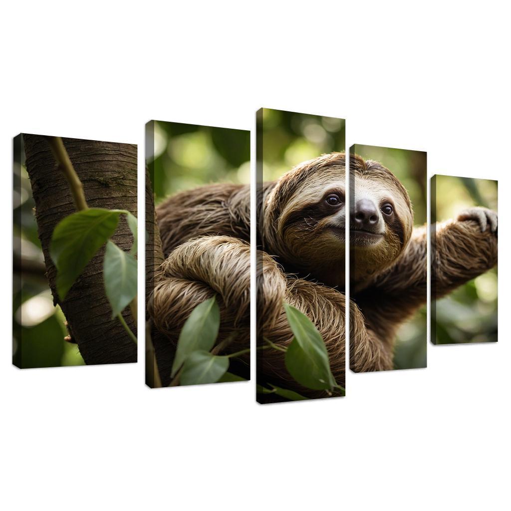 The Exotic Sloth Nature's Slow-moving Wonder Custom Paintings Frame