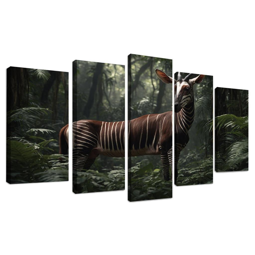 The Graceful Okapi The Forest Giraffe Framed Paintings