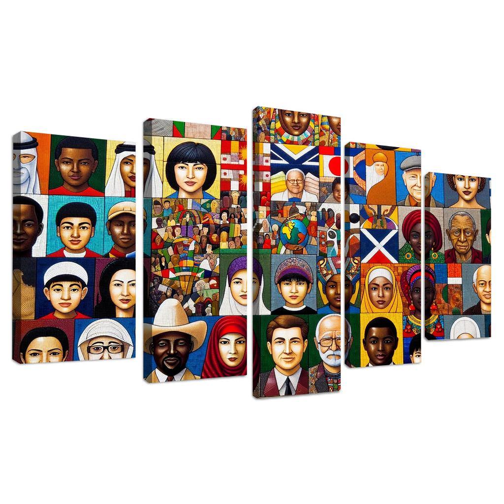 The Colors Of Diversity Celebrating Multiculturalism Custom Paintings Frame