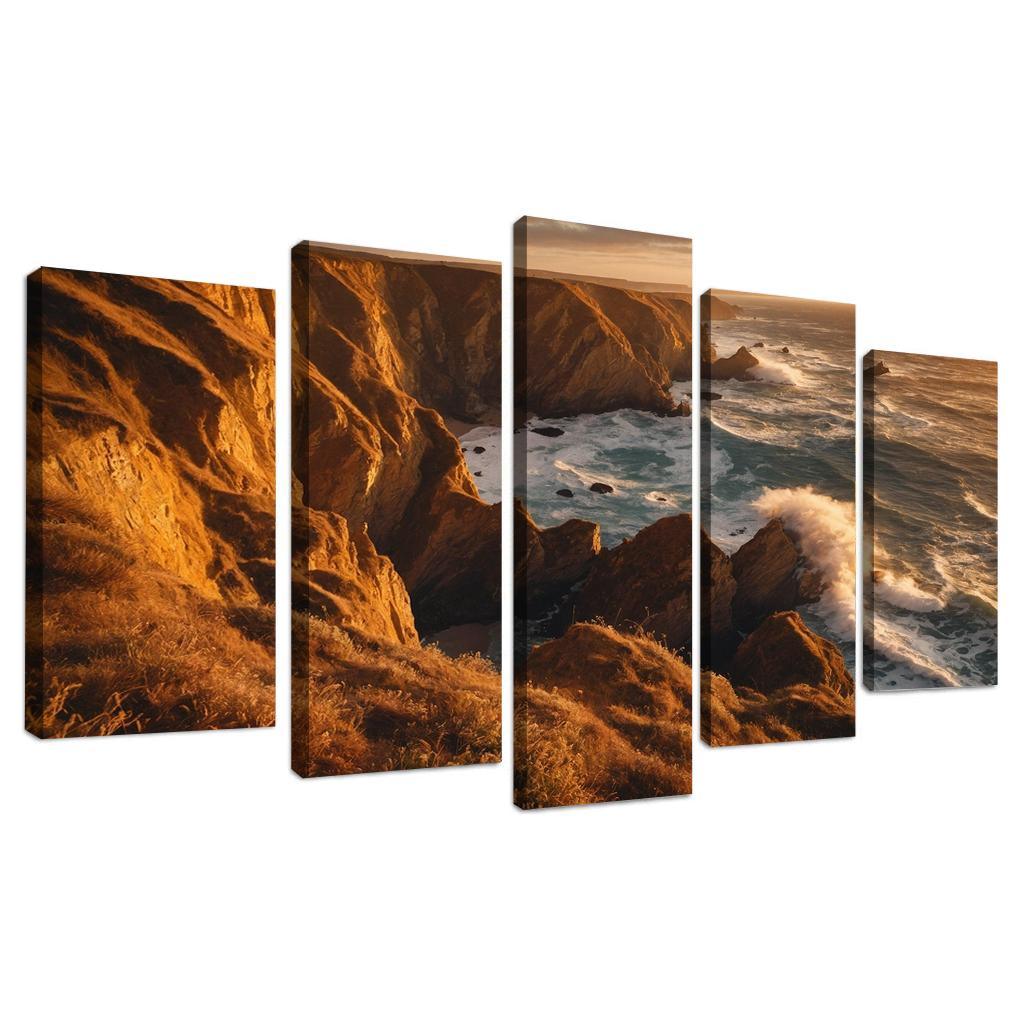 The Tranquility Of Windswept Cliffs Oil Paintings Frame