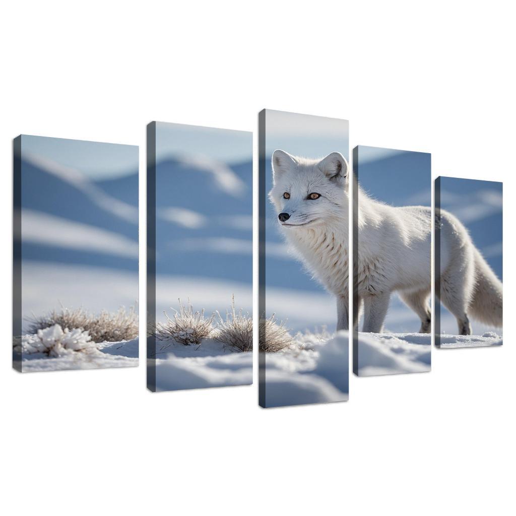 The Charming Arctic Fox Multi-panel Paintings