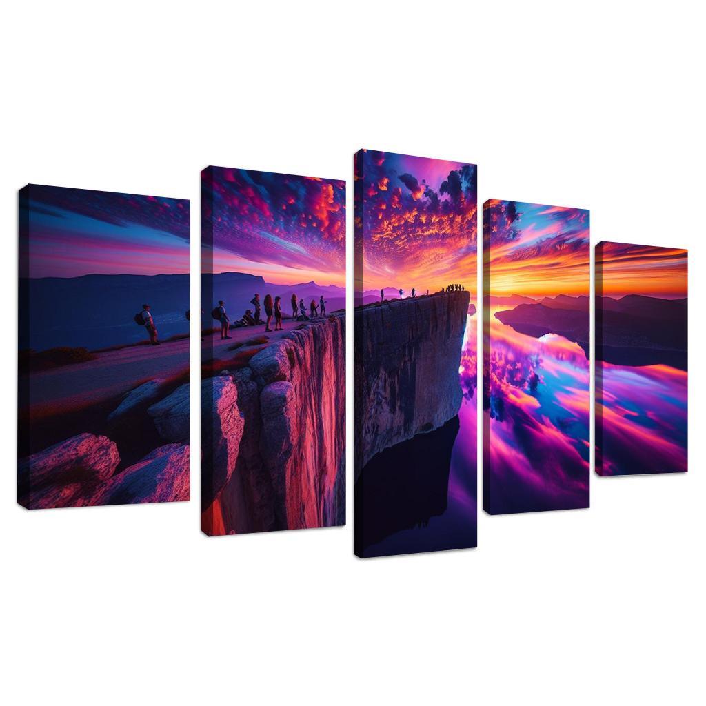 Sunset Ridge Cliffside Viewpoint Art Trends