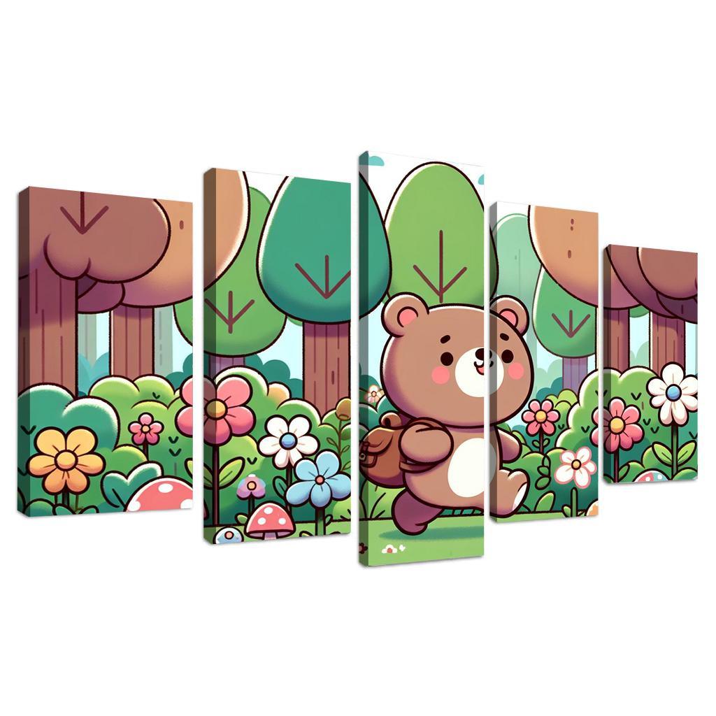 Brave Bear - Woodland Buddy Framed Paintings