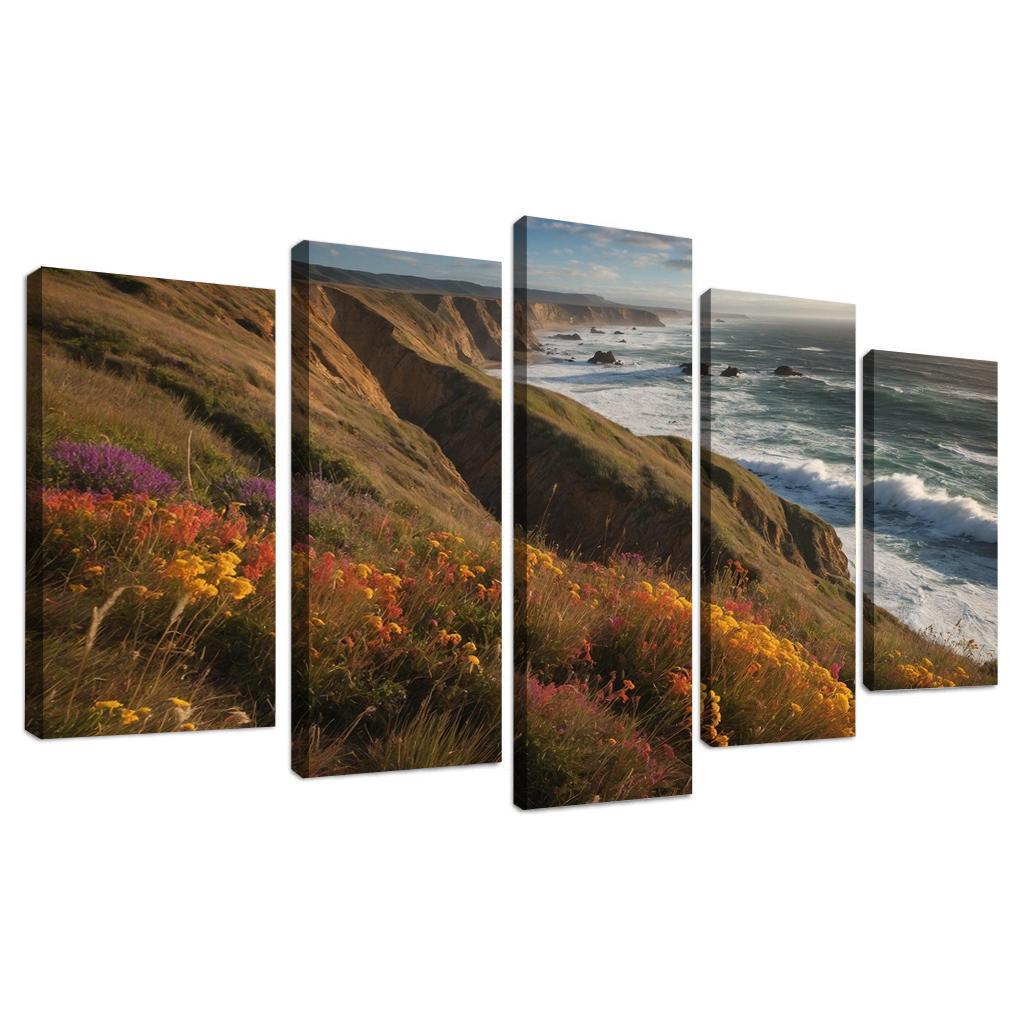 The Majestic Bluffs Of Ocean Edge Modern Paintings Frame