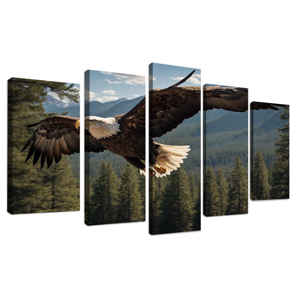 The Majestic Bald Eagle Symbol Of Freedom Canvas Paintings Frame