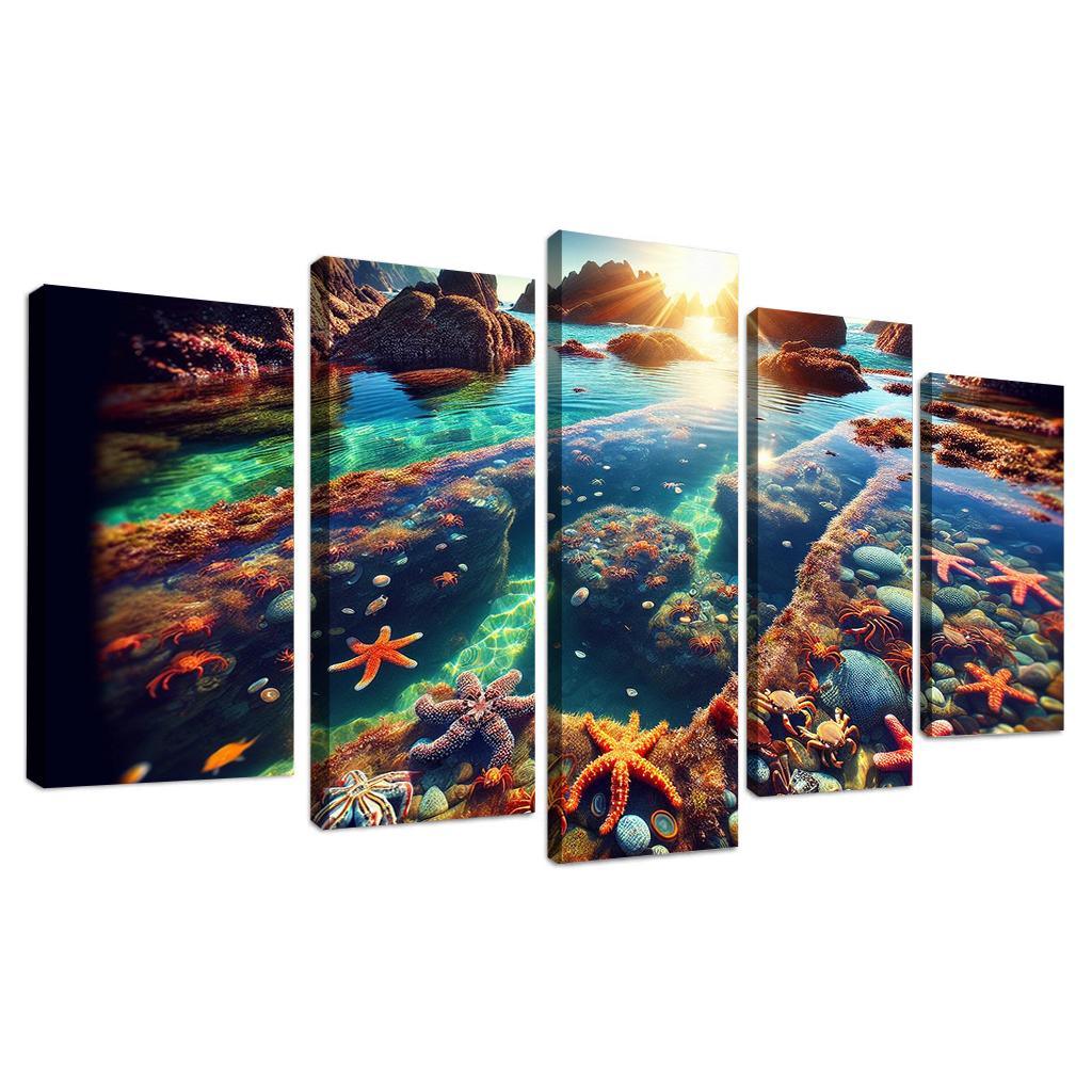 Tranquil Tide Pools Nature's Aquarium Abstract Paintings Frame
