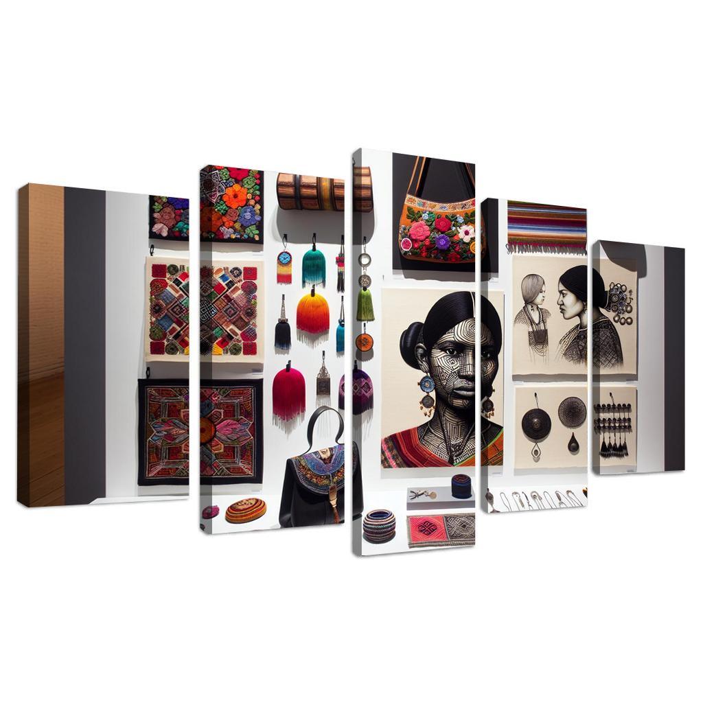 Artisan Craft Handmade Fashion and Accessories 5 Piece HD Canvas Wall Art-Original Frame