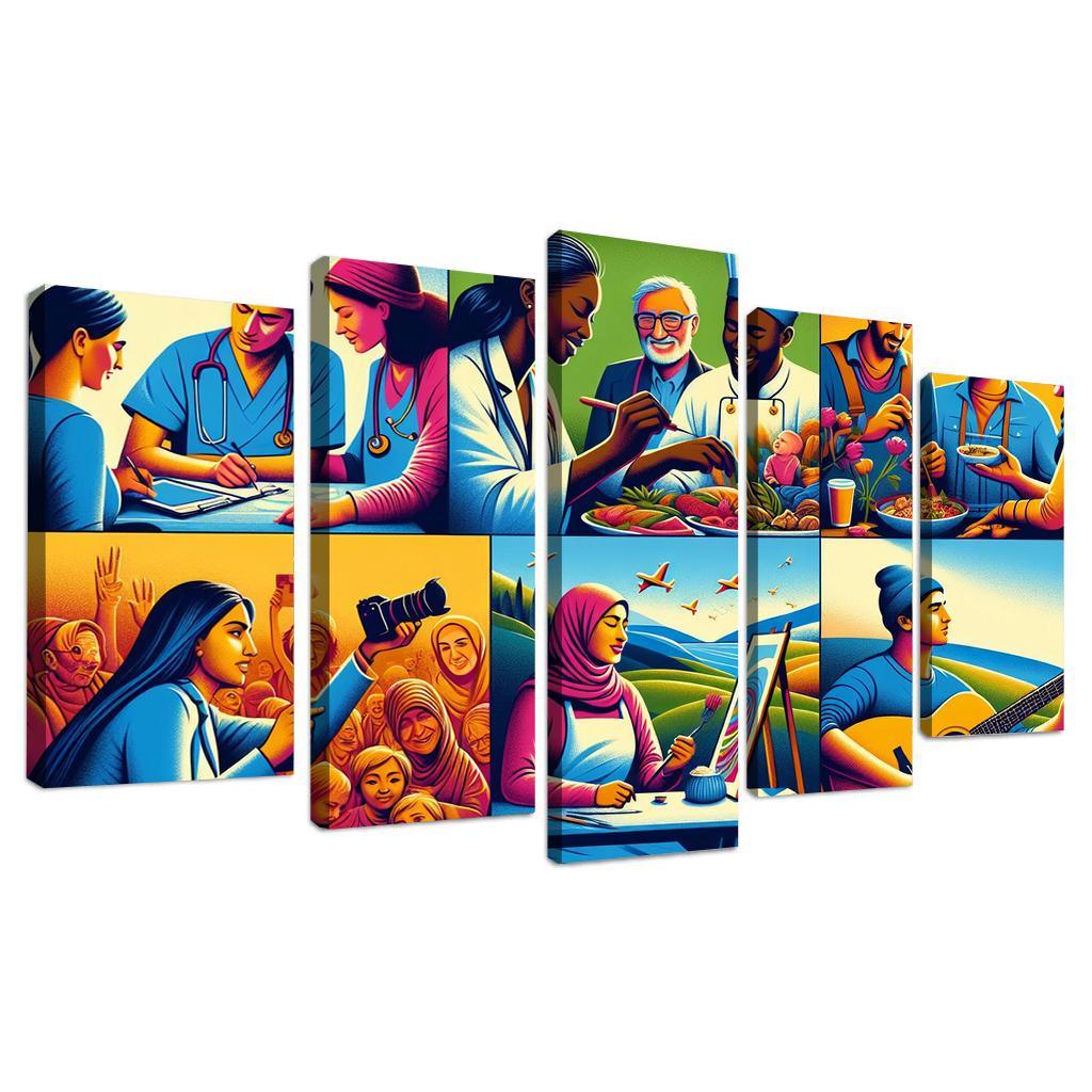 Voices Of Resilience Stories Of Refugee Empowerment Custom Paintings Frame