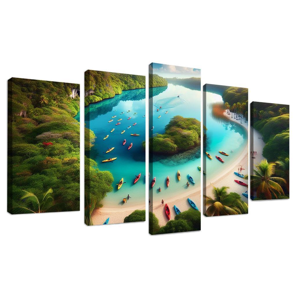 Lagoon Adventure Beach Premium Artwork Frames