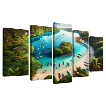 Lagoon Adventure Beach Premium Artwork Frames