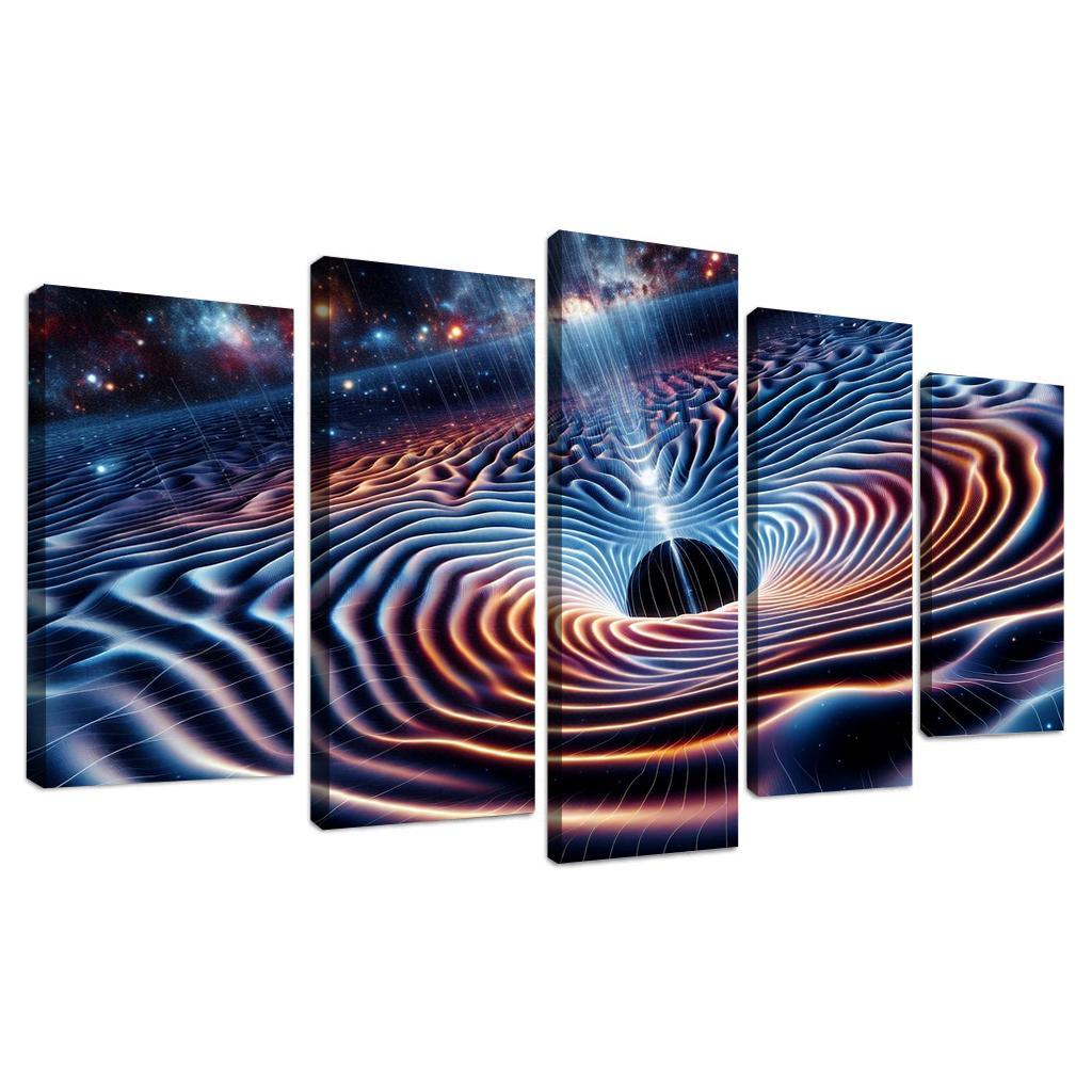 The Search For Gravitational Waves Abstract Paintings Frame