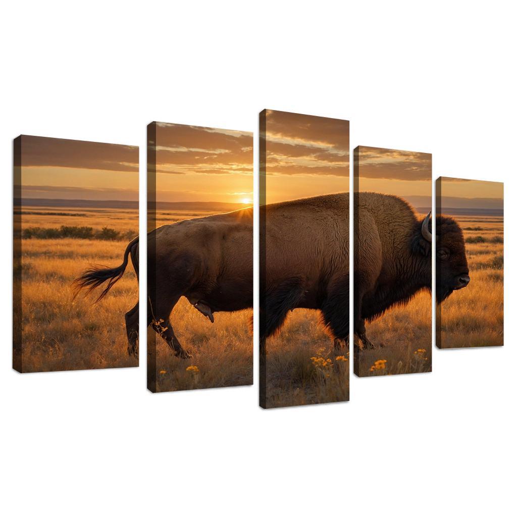 The Powerful Bison Icons Of The Plains Canvas Paintings Frame