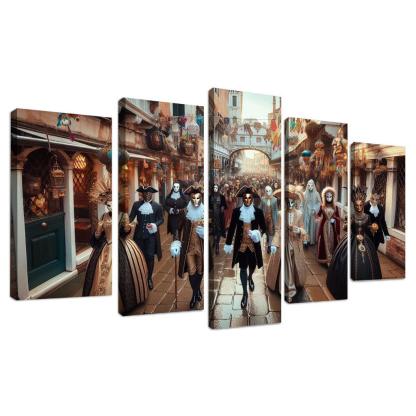 Venice Carnival Canvas Paintings Frame
