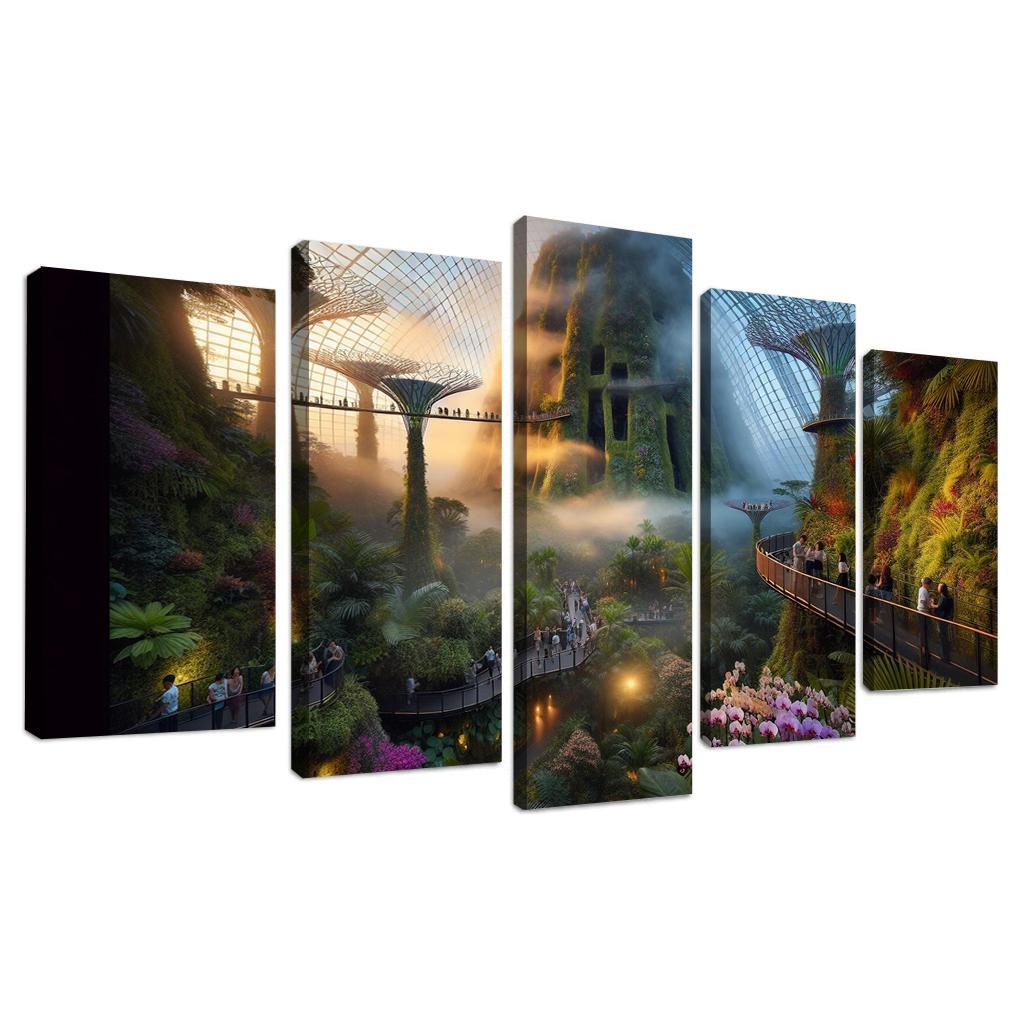 Cloud Forest At Gardens By The Bay - Singapore Custom Paintings Frame