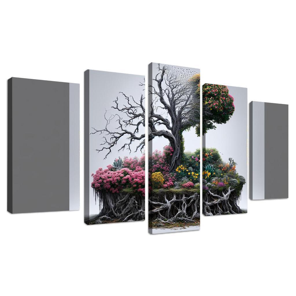 The Last Breath A Call for Climate Justice 5 Piece HD Canvas Wall Art-Original Frame