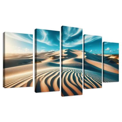 Sunlit Dunes Windswept Beauty Multi-panel Paintings
