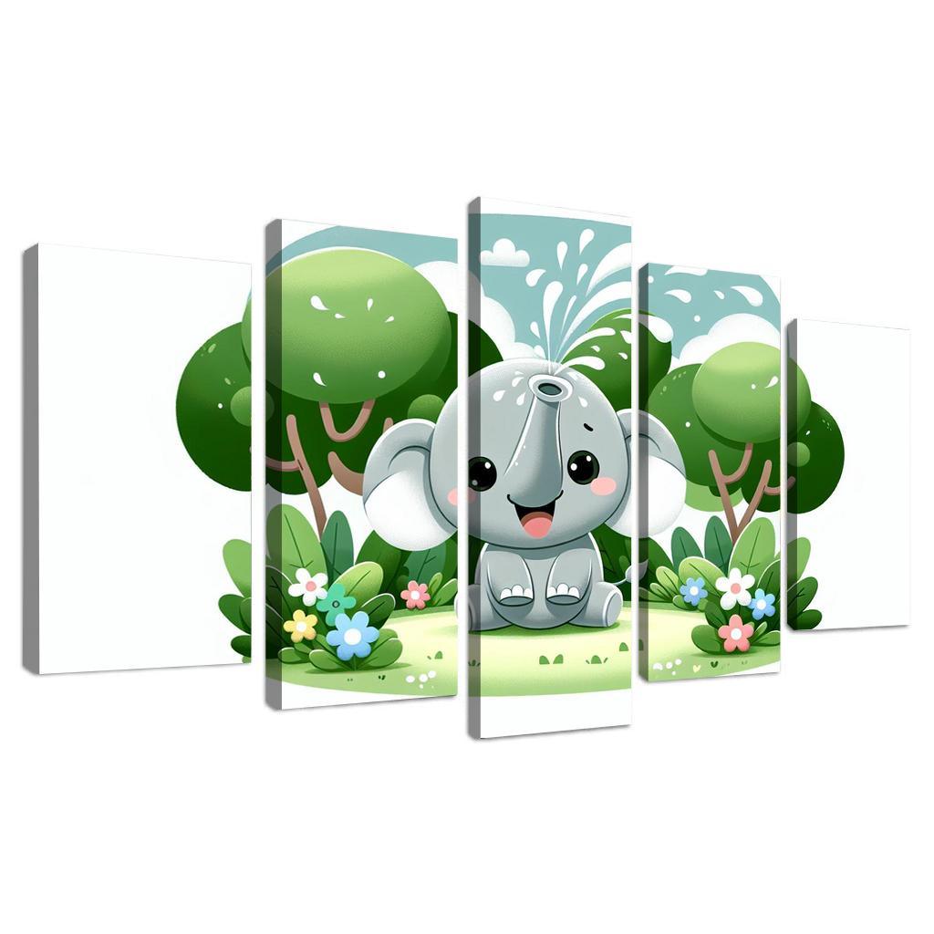 Exploring Elephants - Safari Adventures Framed Paintings
