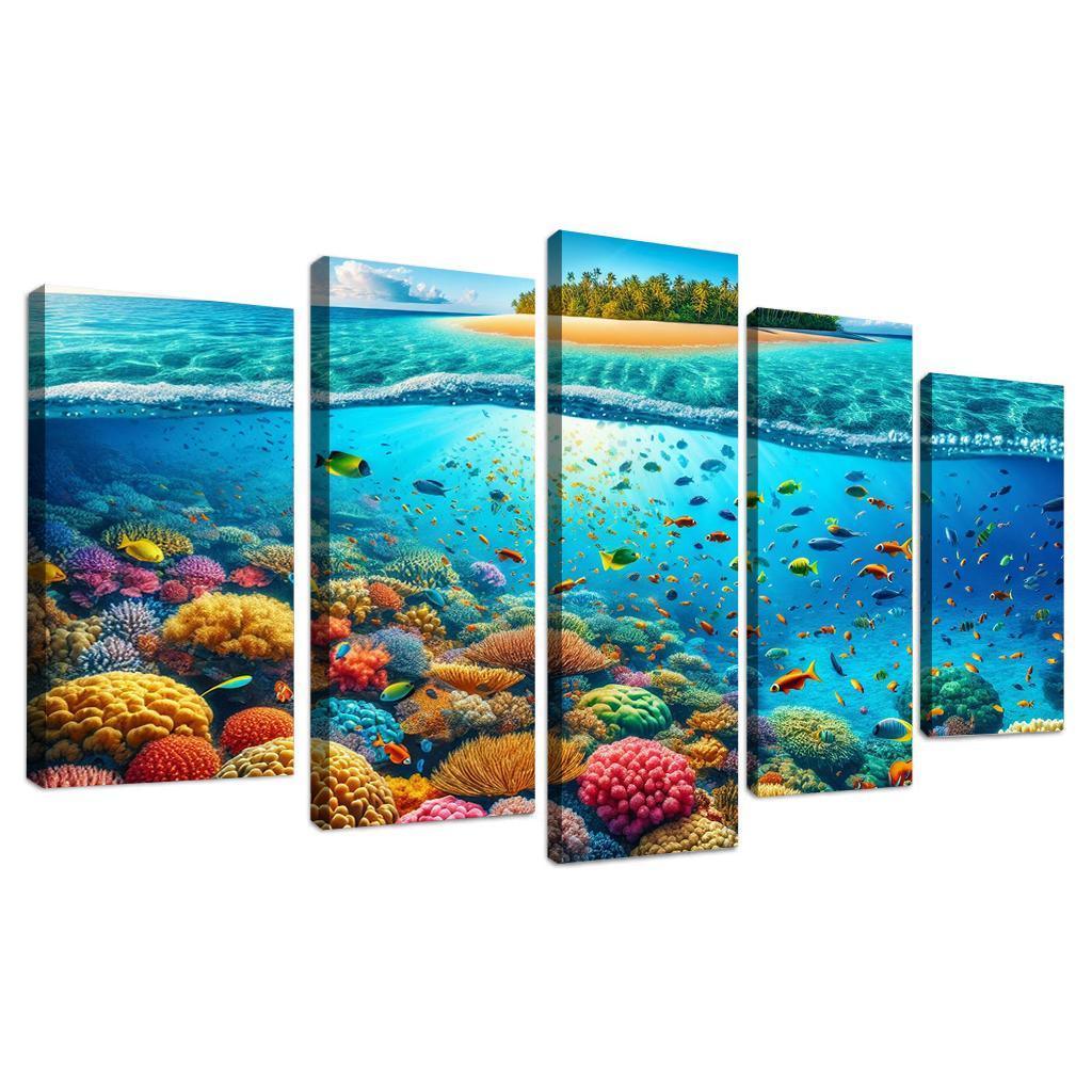 Coral Vista Underwater Wonderland Abstract Paintings Frame