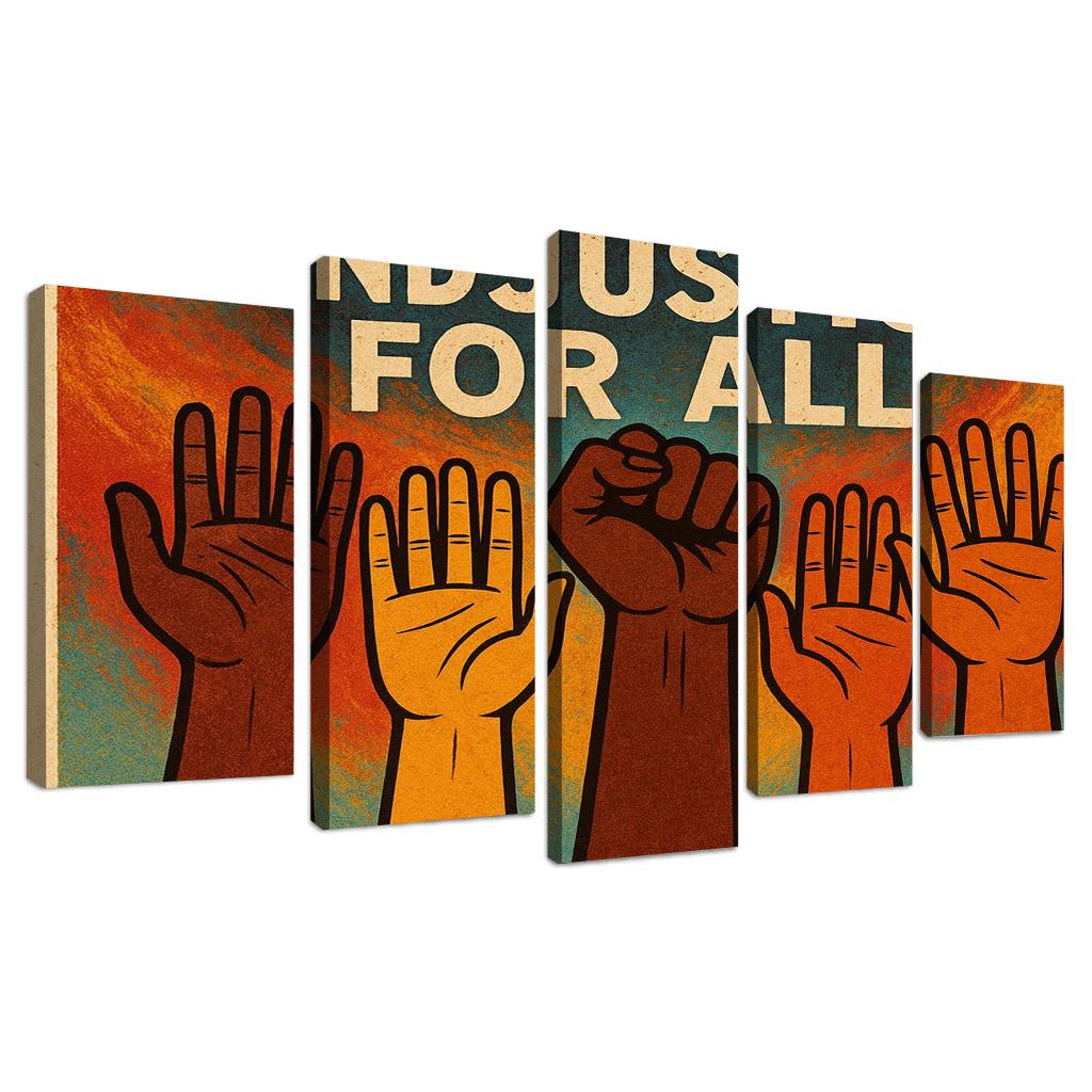 Waves Of Justice Artistic Advocacy For Social Equity Premium Artwork Frames