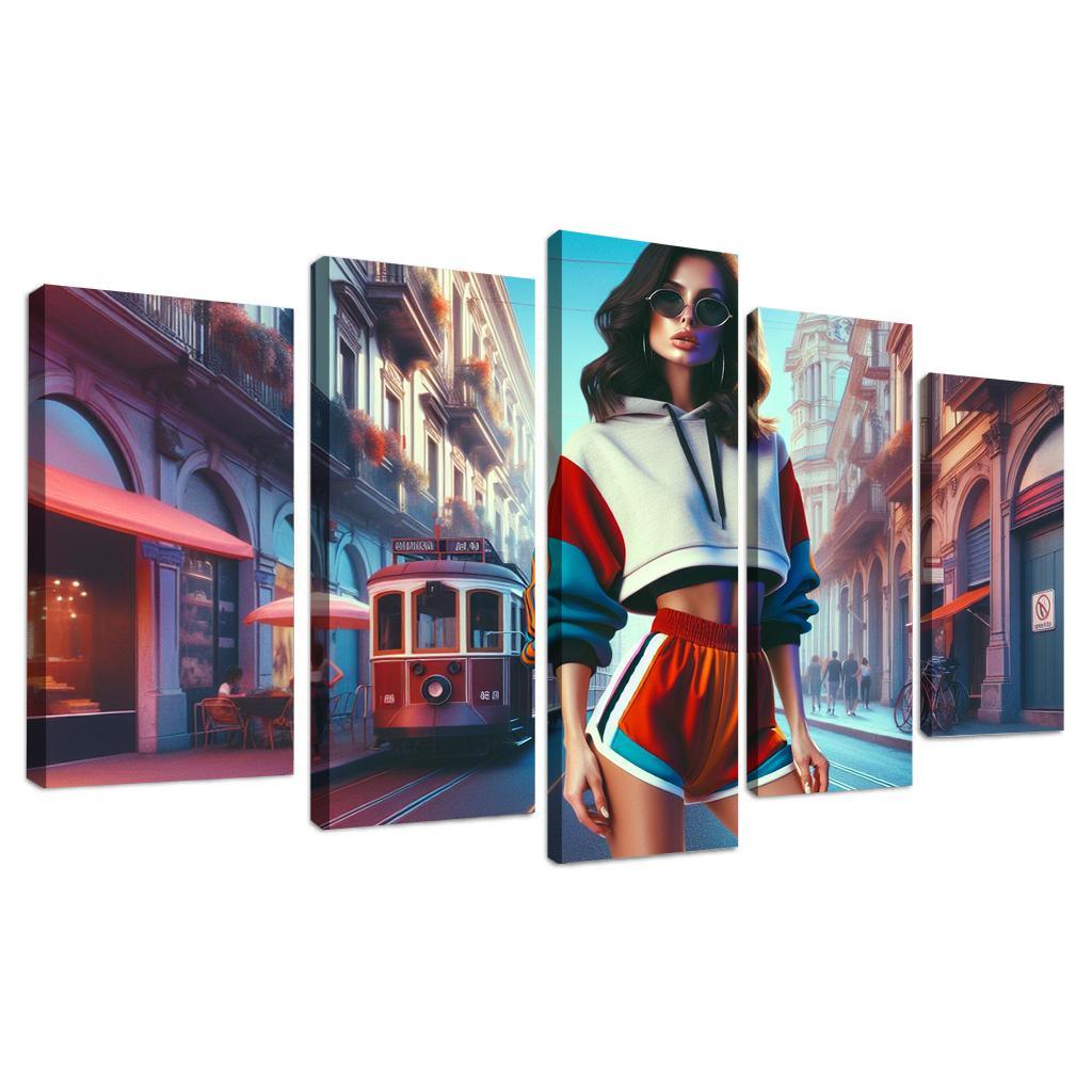 Retro Sport Vintage Athletic Wear Multi-panel Paintings