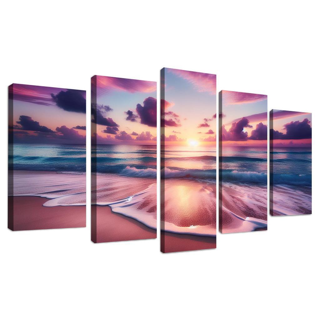 Sunrise Vista Coastal Meditation Spot Oil Paintings Frame