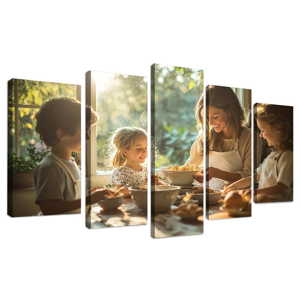 Threads Of Tradition The Weave Of Family Bonds Custom Paintings Frame