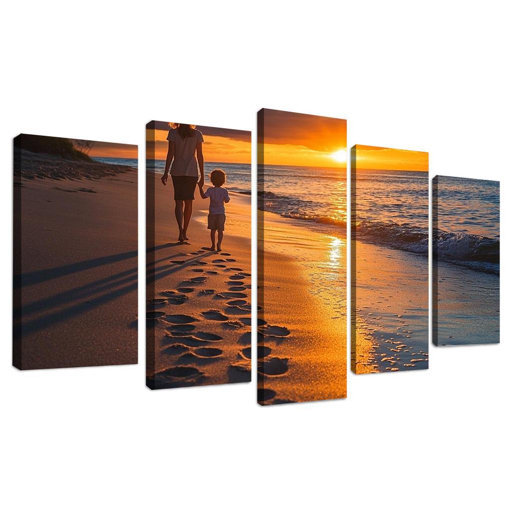 Footprints In The Sand Shared Journeys Custom Paintings Frame