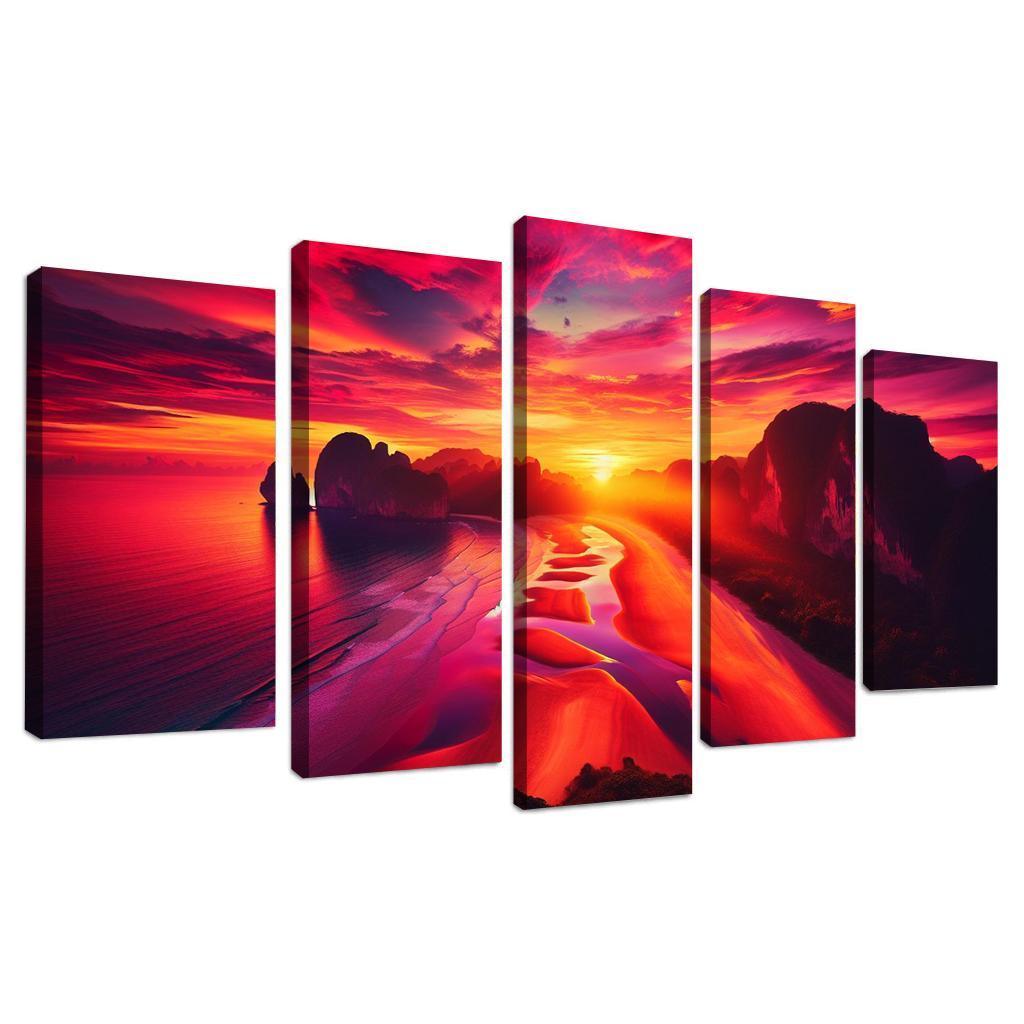 Sun-kissed Bluffs Scenic Lookout Custom Paintings Frame