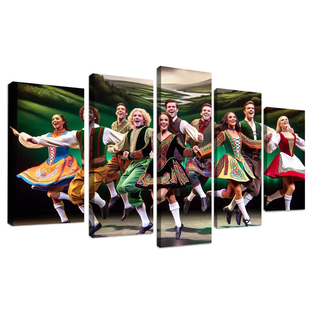 Celtic Dance The Rhythm Of The Emerald Isle Modern Paintings Frame