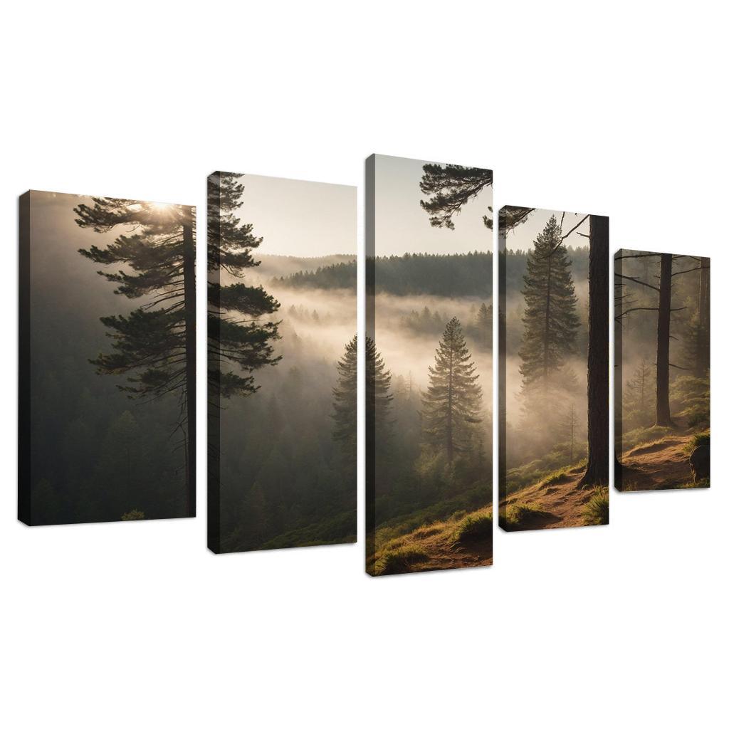 The Whispering Valleys Of Misty Pines Oil Paintings Frame