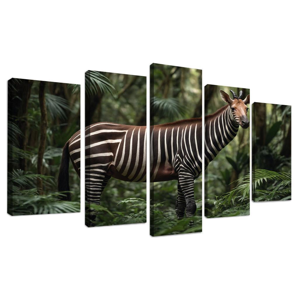 The Unique Okapi In The African Forests Framed Paintings