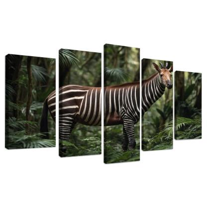 The Unique Okapi In The African Forests Framed Paintings