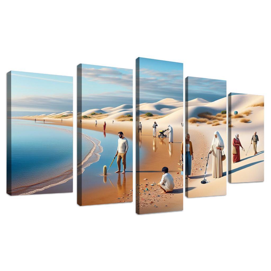 Beachcomber's Cove Treasure Hunting By The Sea Custom Paintings Frame