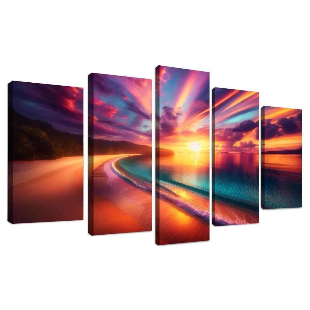 Sunrise Beach A New Day's Awakening Custom Paintings Frame