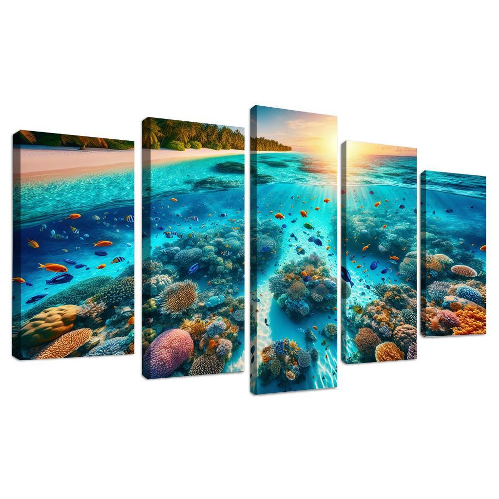 Coral Lagoon Underwater Exploration Paradise Premium Artwork Frames