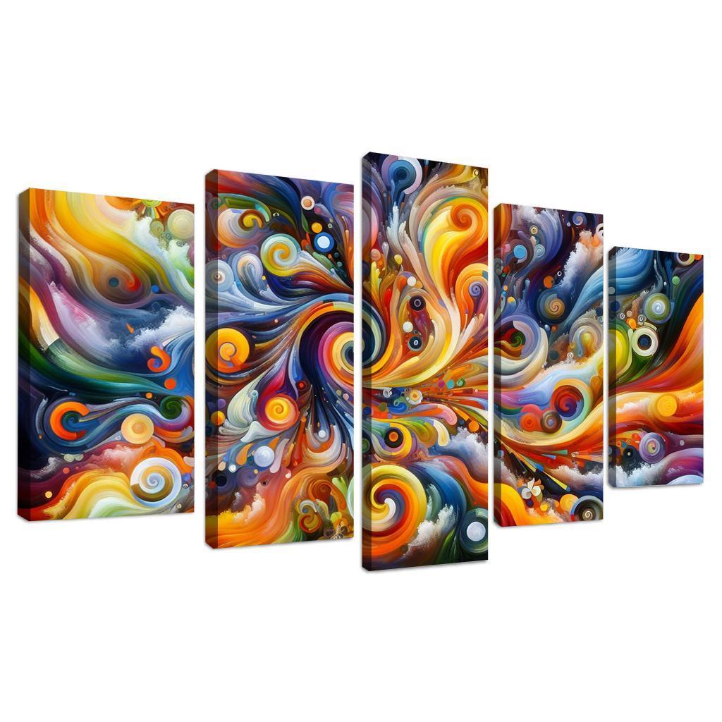 Essence of Untamed Imagination 5 Piece HD Canvas Wall Art-Original Frame