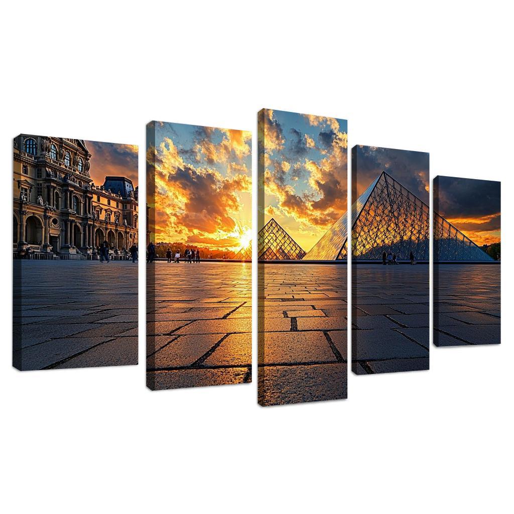 The Louvre Pyramid Abstract Paintings Frame