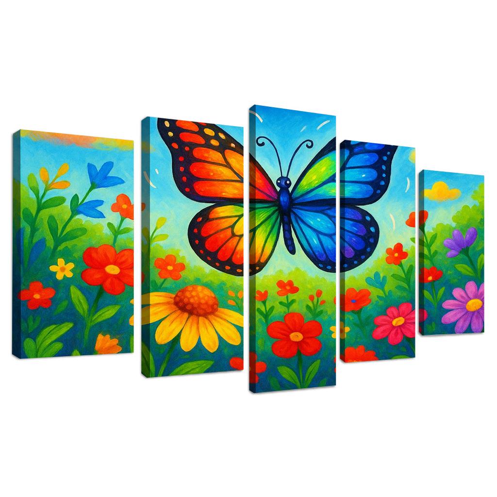 Radiant Rainbow Butterfly Quest Premium Artwork Frames