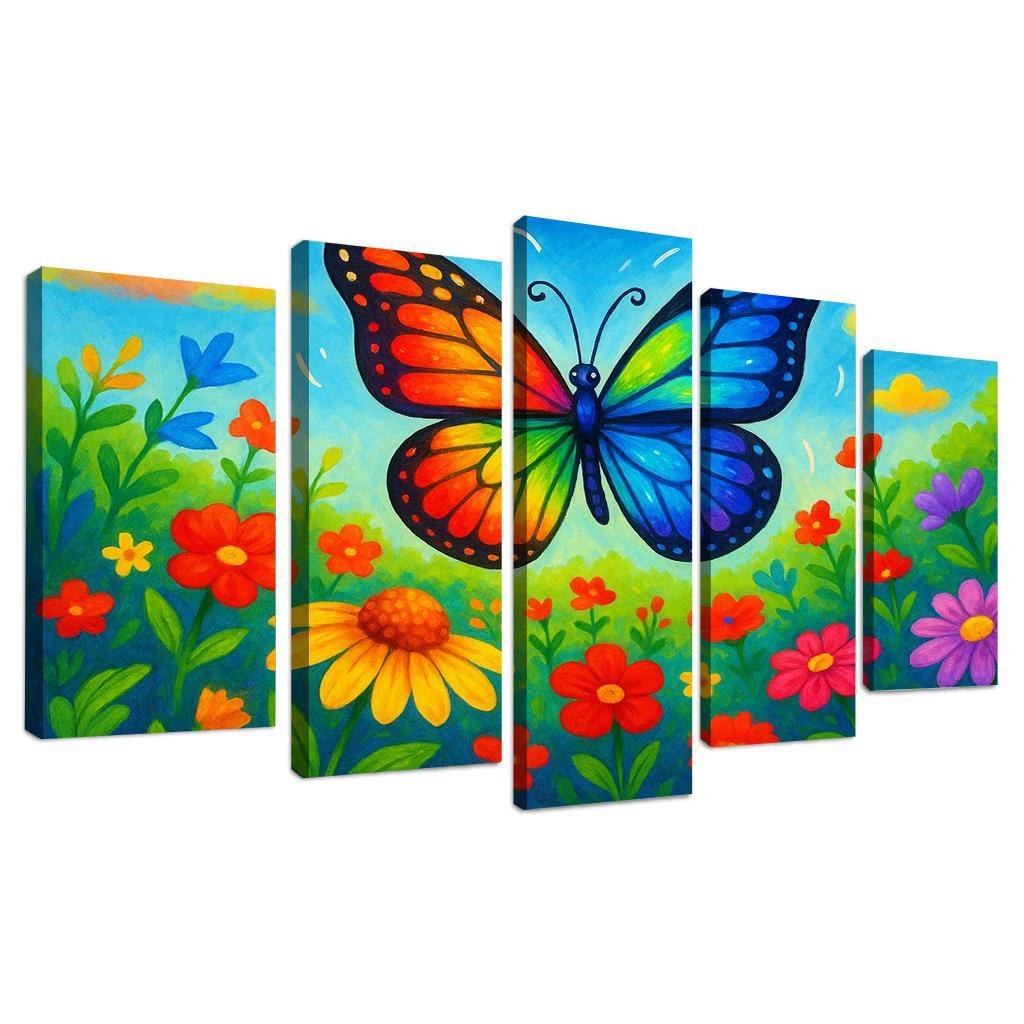 Radiant Rainbow Butterfly Quest Premium Artwork Frames