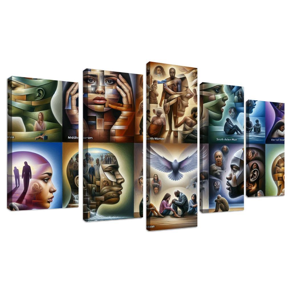 Voices Of Silence Domestic Violence Awareness Multi-panel Paintings