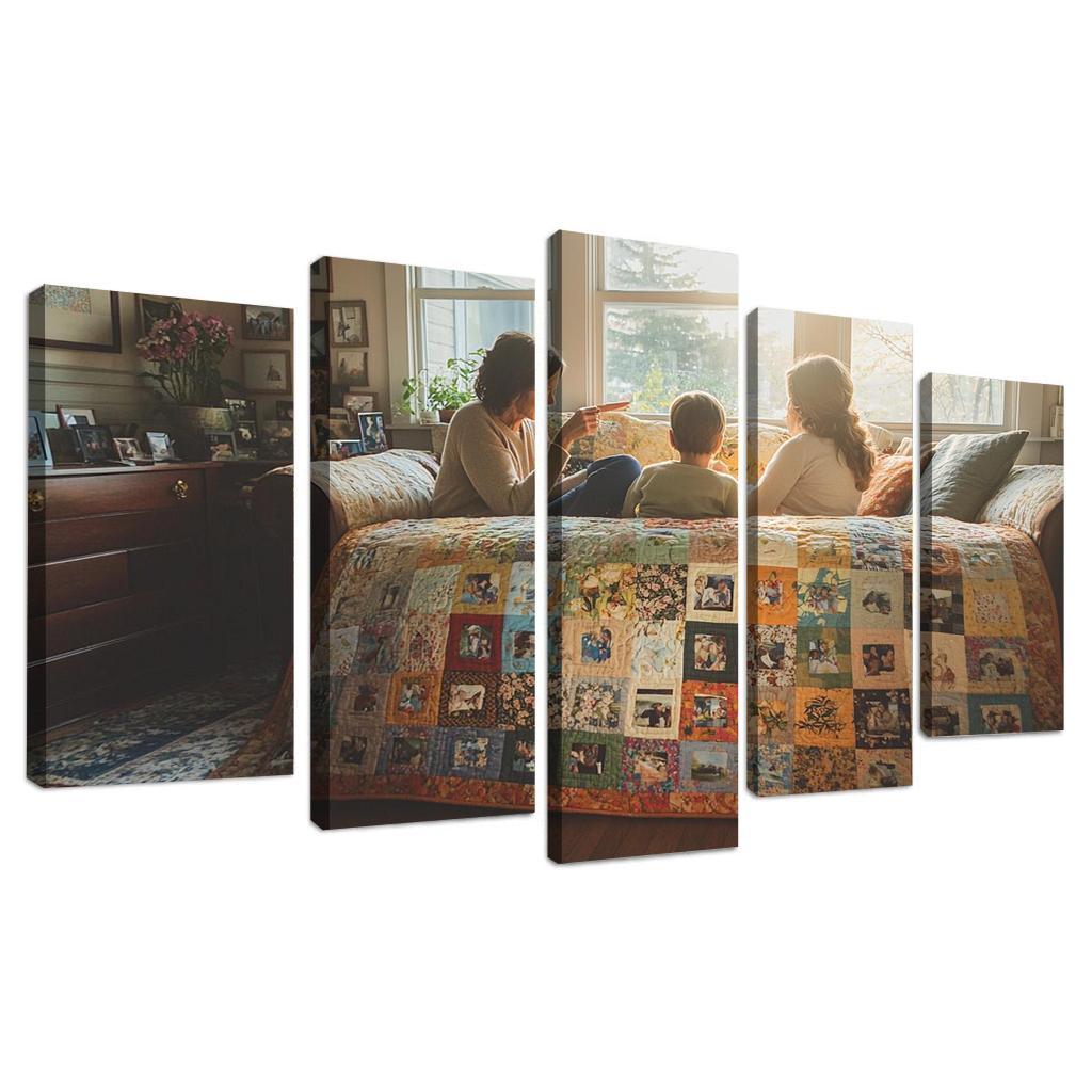 The Quilt Of Love Stitched Memories Custom Paintings Frame